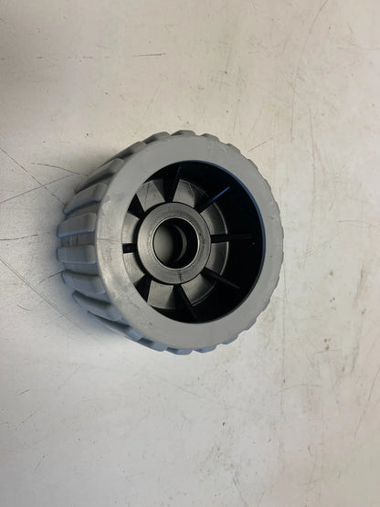Wobble Roller Soft 4" x 3" for Boat (22mm Bore) - Grey on Black