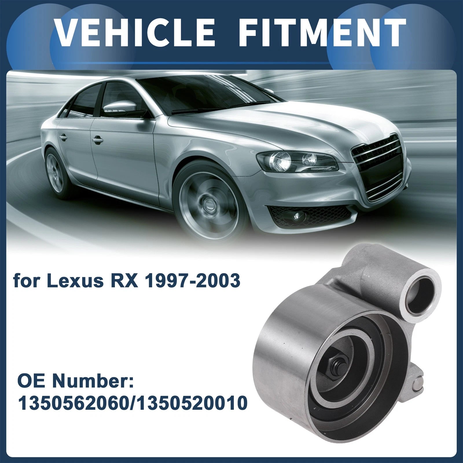 Belt Tensioner for Lexus RX 1997–2003 Metal 1 Piece