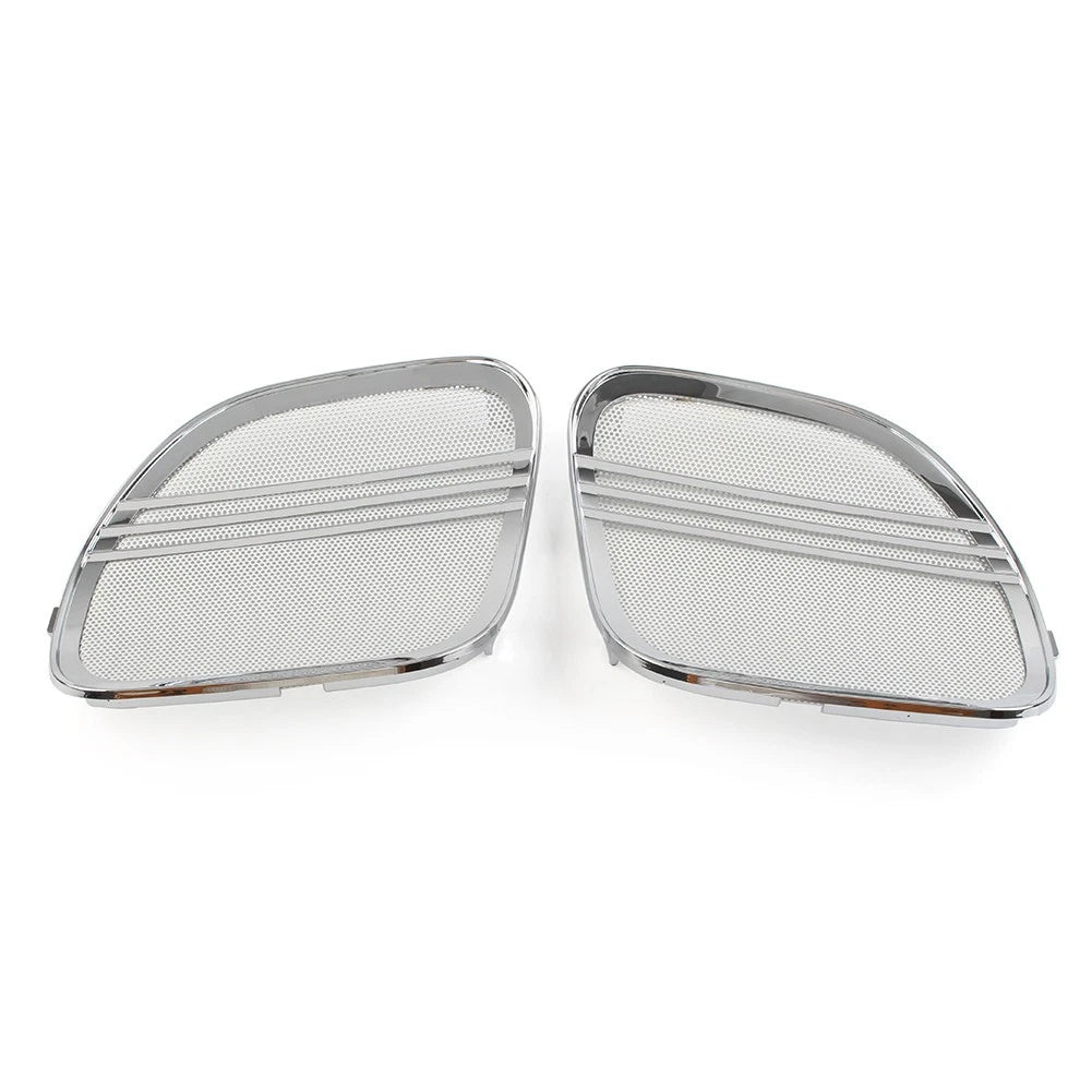 2X Chrome Speaker Grills Cover Trim for Harley Road Glide (2015–2022)