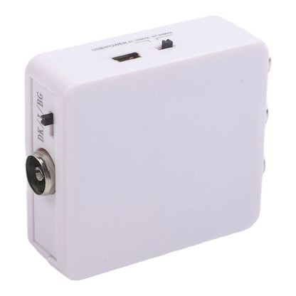 Composite AV to RF Coaxial Video Modulator Adapter for VHS VCR DVD Devices