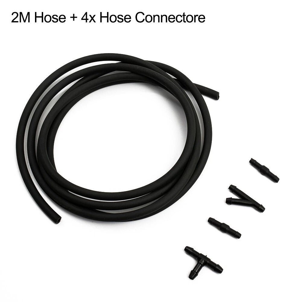 2M Windshield Wiper Washer Spray Hose with Connector for TY Nozzle Pump