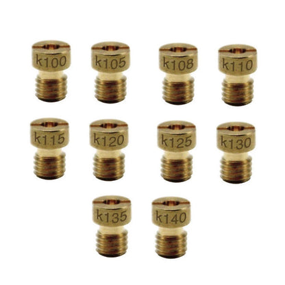10Pcs Replacement Carburetor Main Jet Kit Fit for CVK Carb K100-K140 Motorcycle