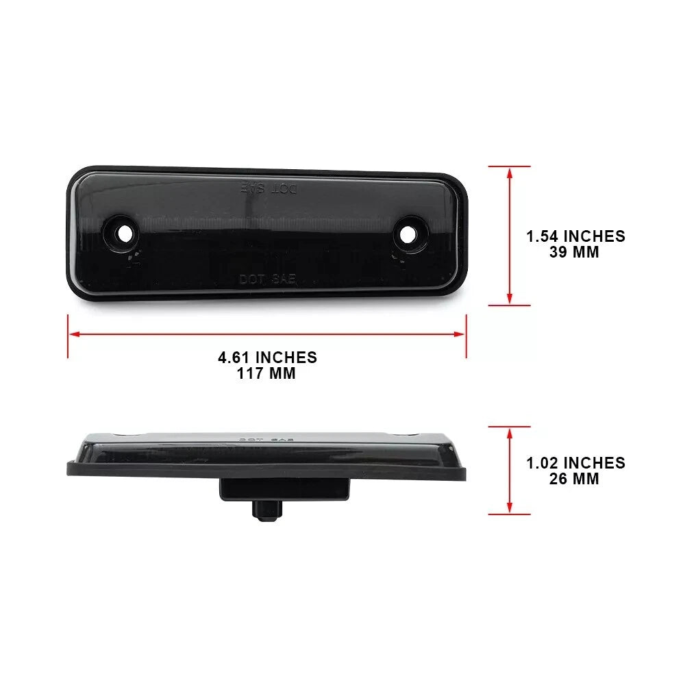 2X LED Front Bumper Side Marker Light for Toyota Land Cruiser Pickup