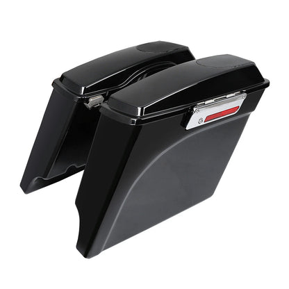 5" Extended Hard Saddlebag Speaker Lids & Brackets for Harley Softail (1984–2017)
