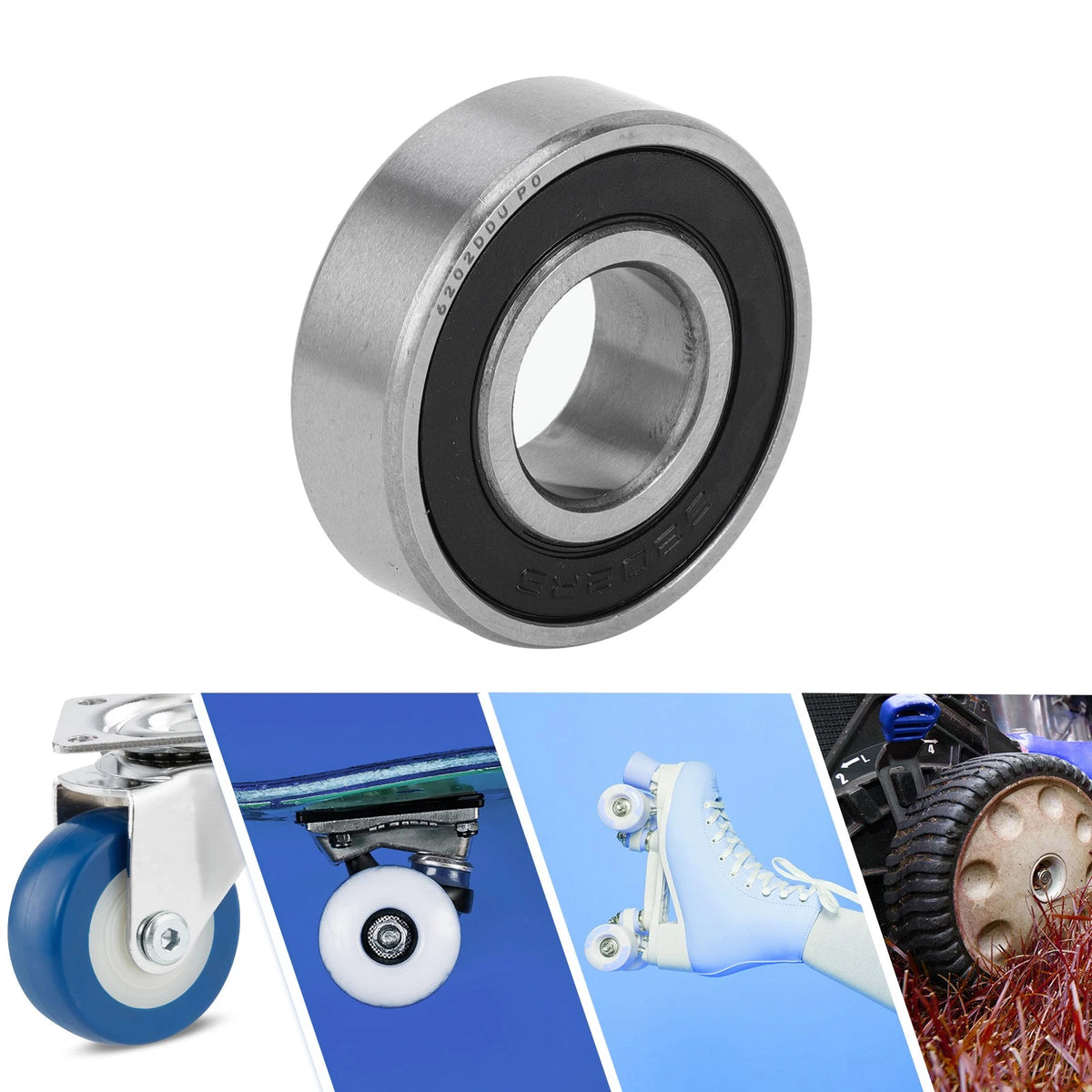 1 Pc 6202DDU Deep Groove Ball Bearing for Scooter Skateboard Wheel