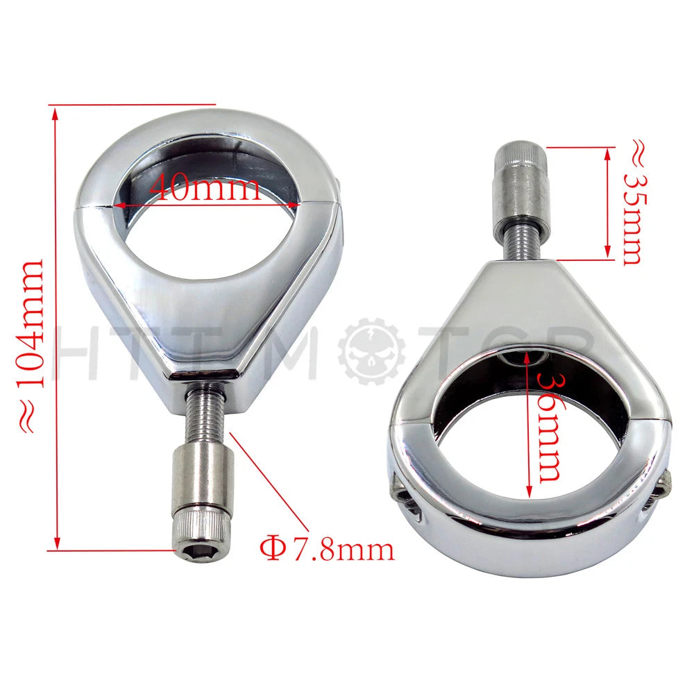 Turn Signal Indicator Relocation Fork Clamp Mount for Harley (39mm)