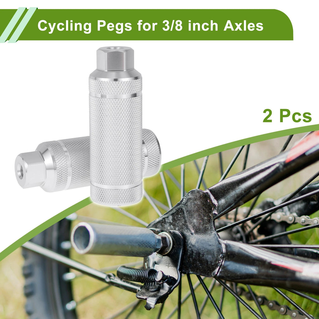 Bike Foot Pegs 110mm Dual Stripes Texture Replacement Set for Bicycle (—)
