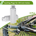 Bike Foot Pegs 110mm Dual Stripes Texture Replacement Set for Bicycle (—)