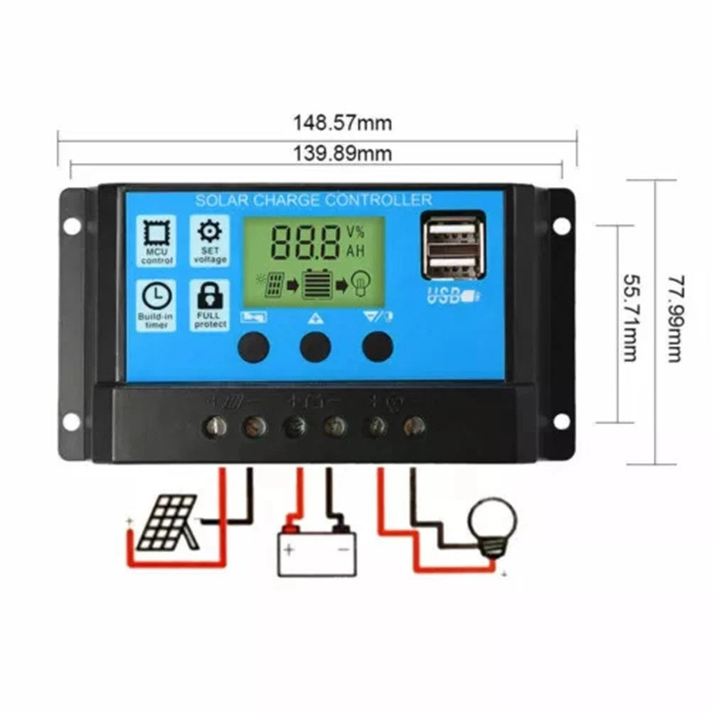 30A PWM Solar Charge Controller for Efficient Photovoltaic Management