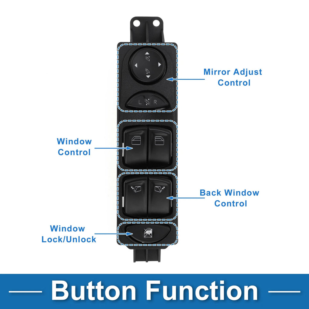 Power Window Switch Replacement for Mercedes-Benz W639 Vito (2003–2013)
