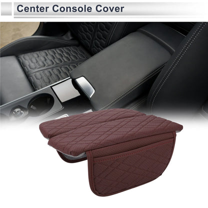 Center Console Cover with Storage Bag for BMW X7 (2019–2024) Dark Red