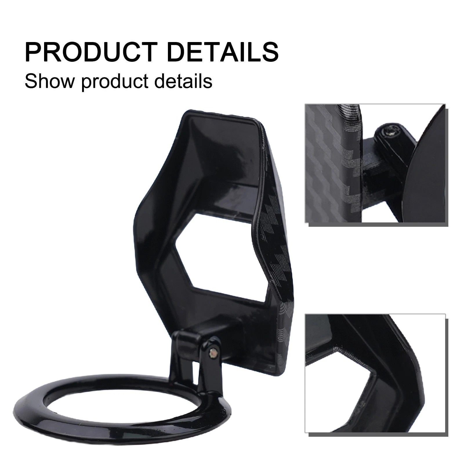 Carbon Fiber Finish Engine Push Button Protection Cover for