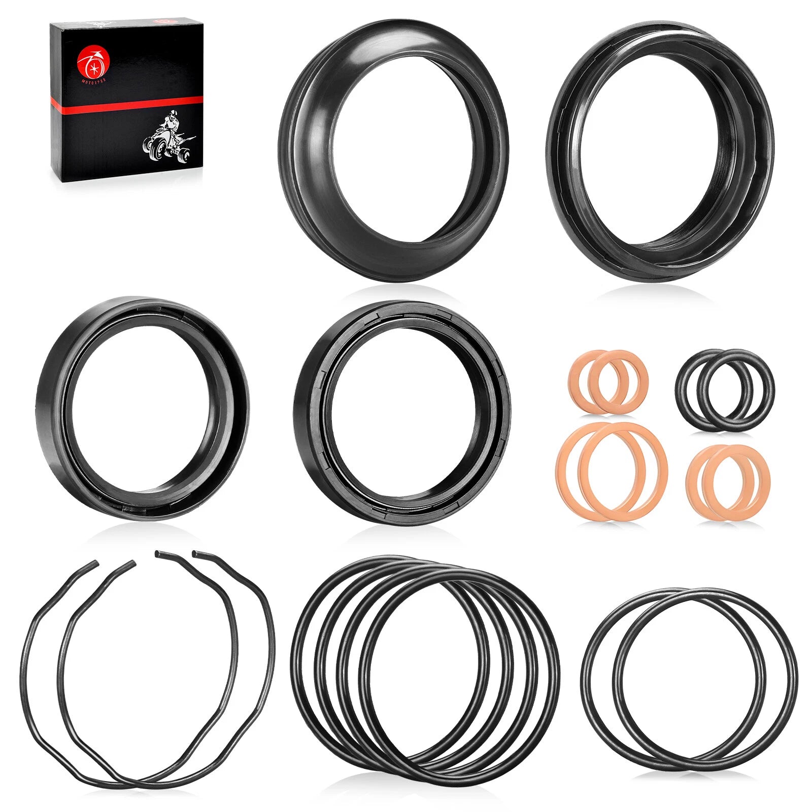 Fork Dust Oil Seals Kit for Suzuki GSX-R600 GSX-R750 GSF1200 RF900R (1996–2008)