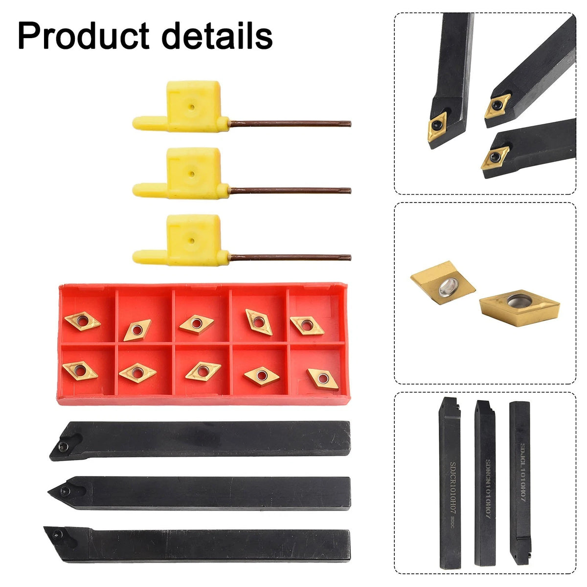 SDJCRL Tool Holder + DCMT070204 Inserts for Enhanced Cutting Efficiency