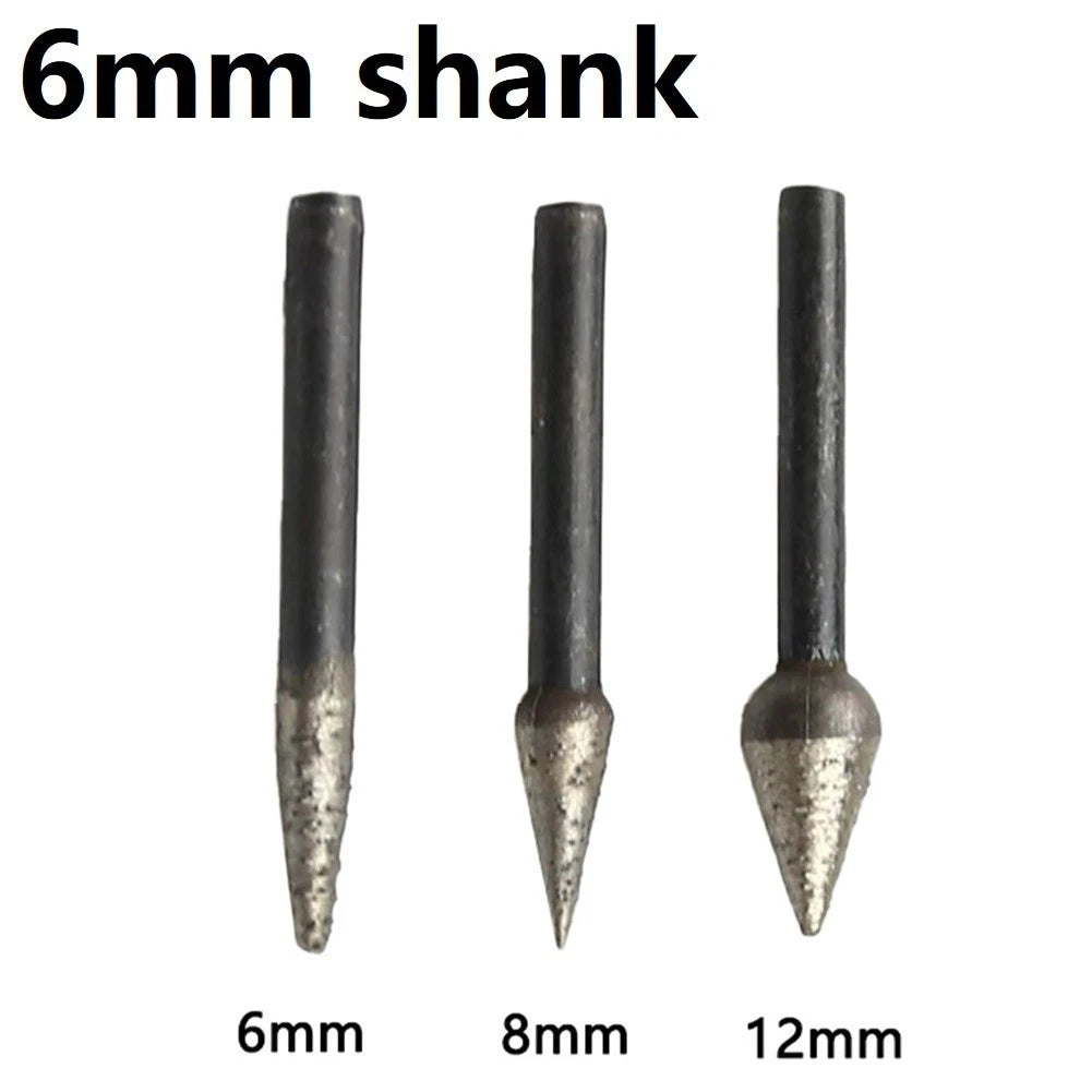 Taper Sintered Diamond Grinding Head for Stone Engraving (6~12mm)