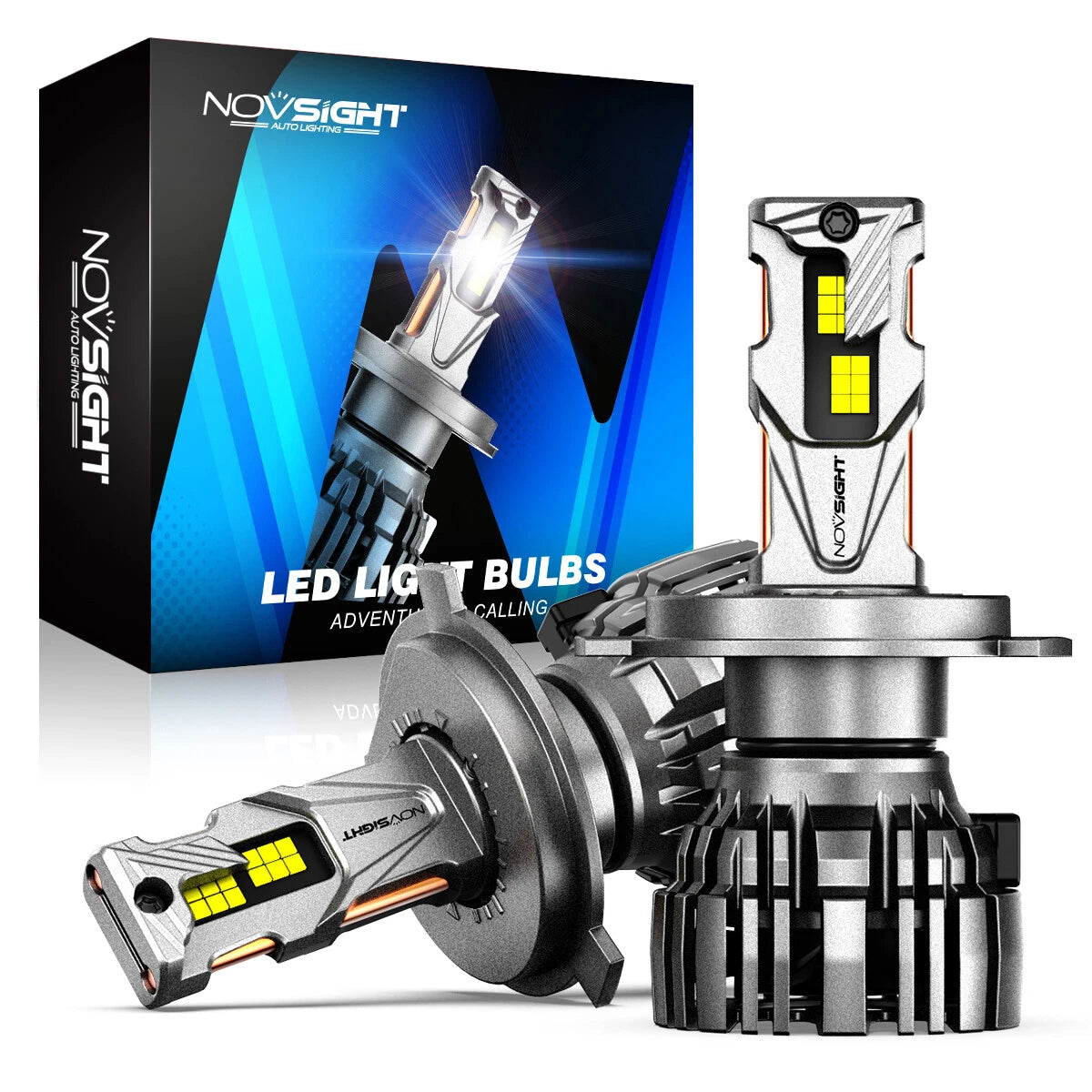 2X H4 LED Headlight Bulbs 140W 30000LM 6500K Conversion Kit