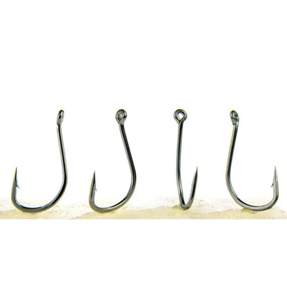 Izu Hook Box with Barb Crooked Mouth Black High Carbon Steel (100 Tubes)