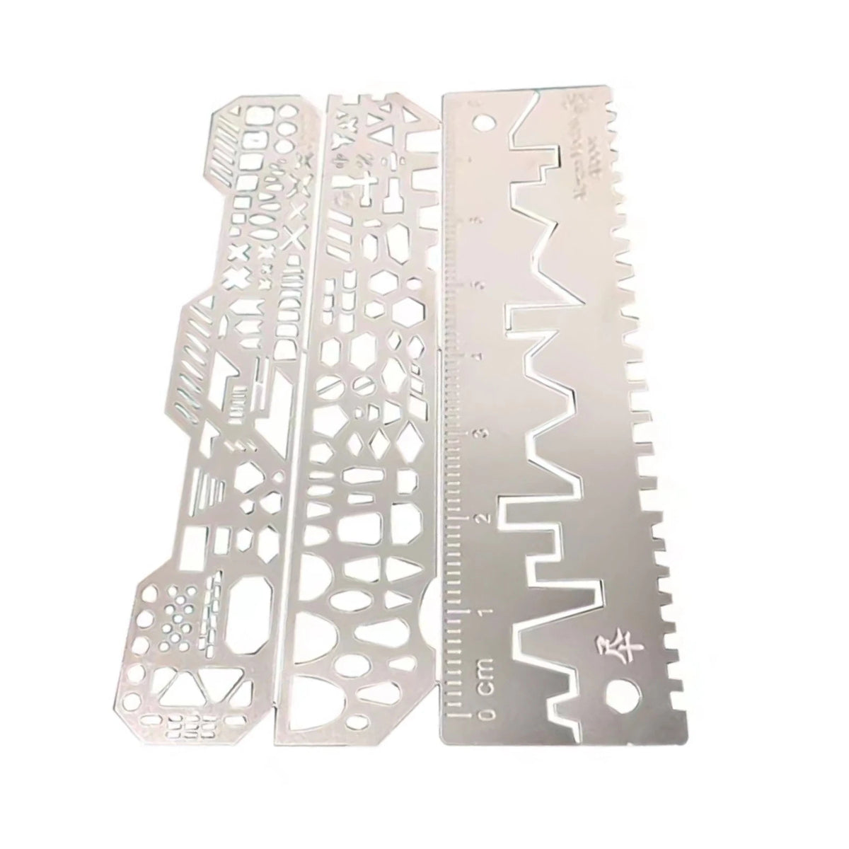 4Pcs Drill Scribe Line Templates Ruler for 1/100 1/144 Model