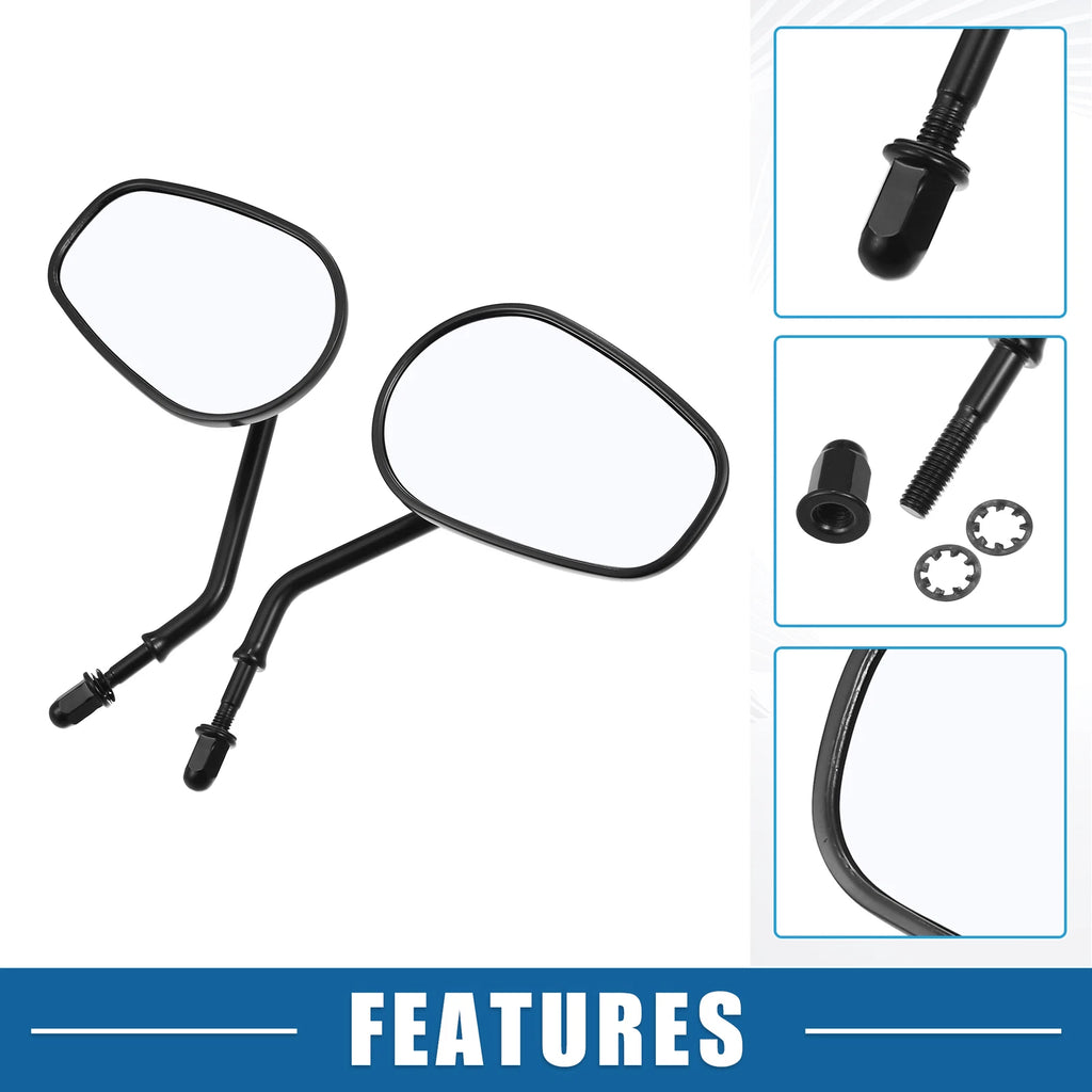 Left Right Rear View Mirrors for Harley Davidson Dyna Low Rider