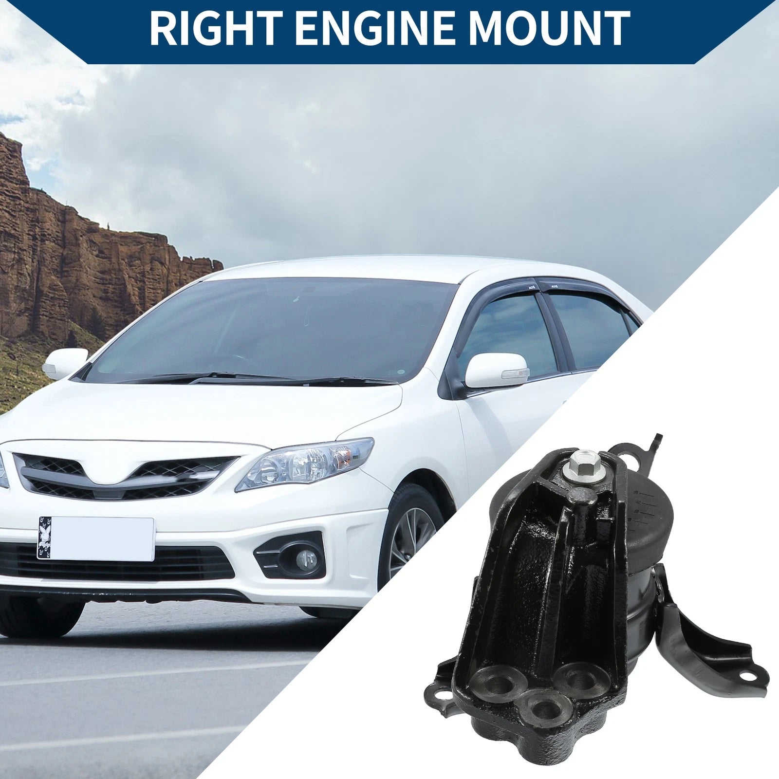Engine Motor Mount Right OEM Replacement for Toyota Yaris (2005–2010)