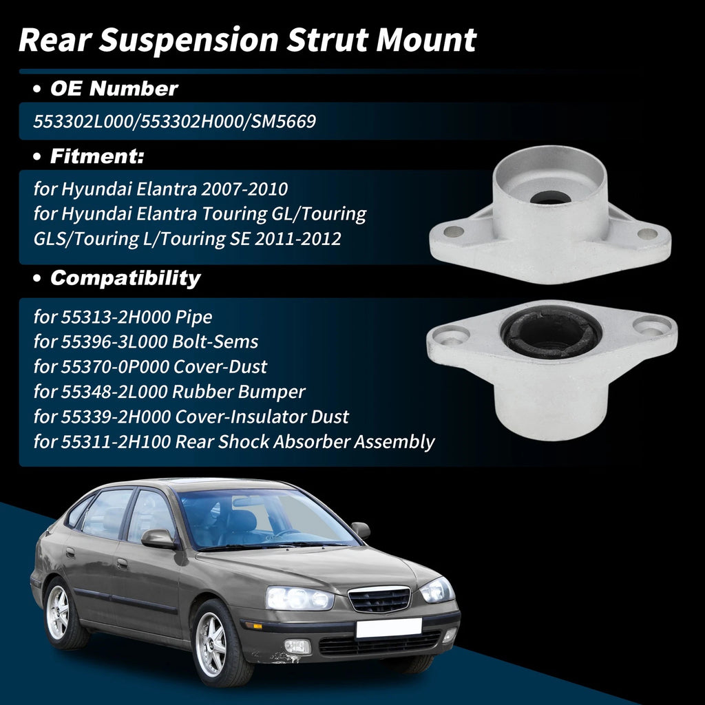 Rear Suspension Strut Mount Bearing Replacement for Hyundai Elantra (2007–2012)