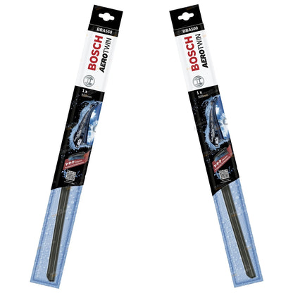 Front Pair Bosch Aerotwin Wiper Blades for Nissan Urvan E24 (1987–1993)