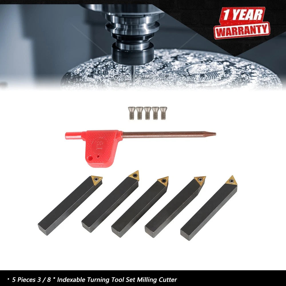 5-Piece Indexable Turning Tool Set for Automotive Applications