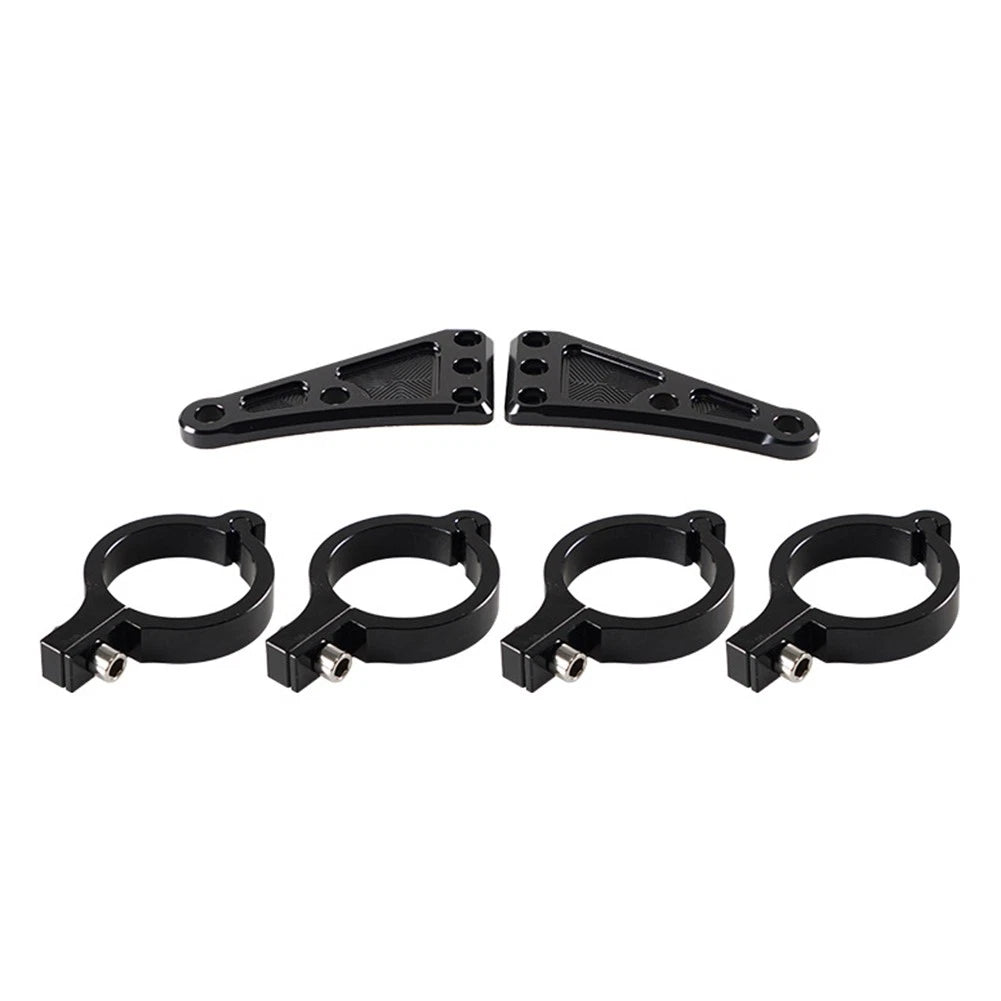 CNC Headlight Lamp Mount Bracket for Universal Fit 41mm Fork Tubes (Pair)