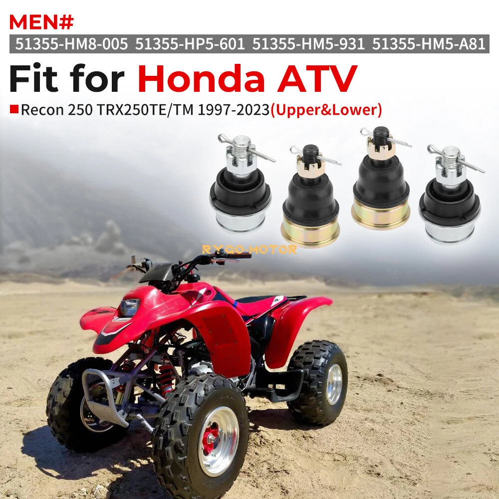 Ball Joints Set of 4 for Honda Rancher 250 TRX250TE/TM (1997–2023)