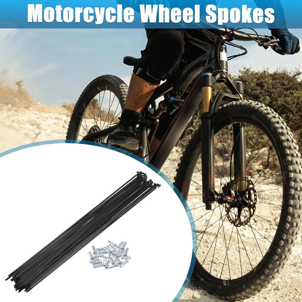 24pcs 13G J Bend Bicycle Steel Spokes with Nipples 260mm for Universal (1960–2025)