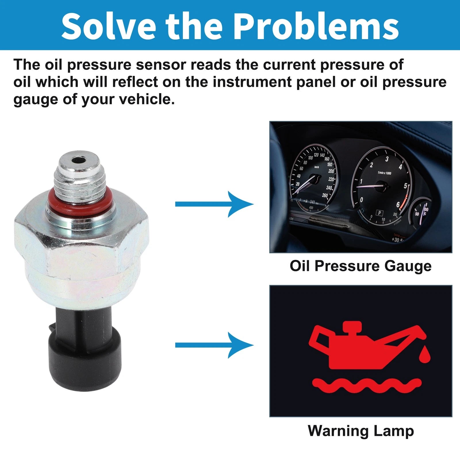 Engine Oil Pressure Sensor for Ford E-350 Super Duty (2004–2010) No.1845274C92