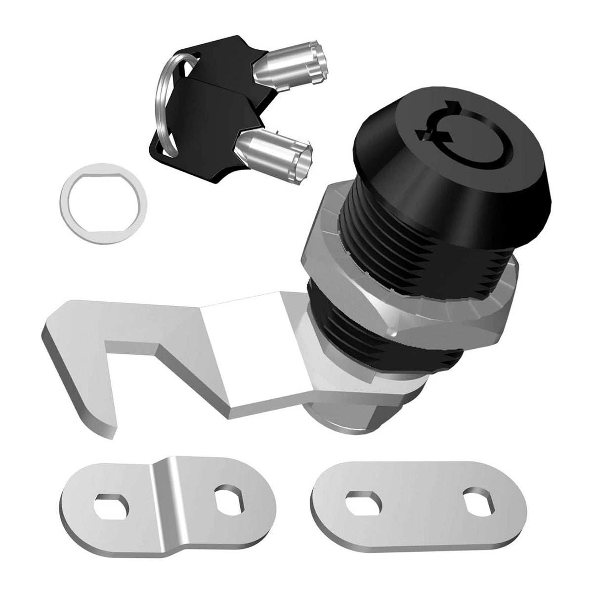 Replacement Black Cam Lock 5/8" for Tool Box Cabinet Mailbox RV Door