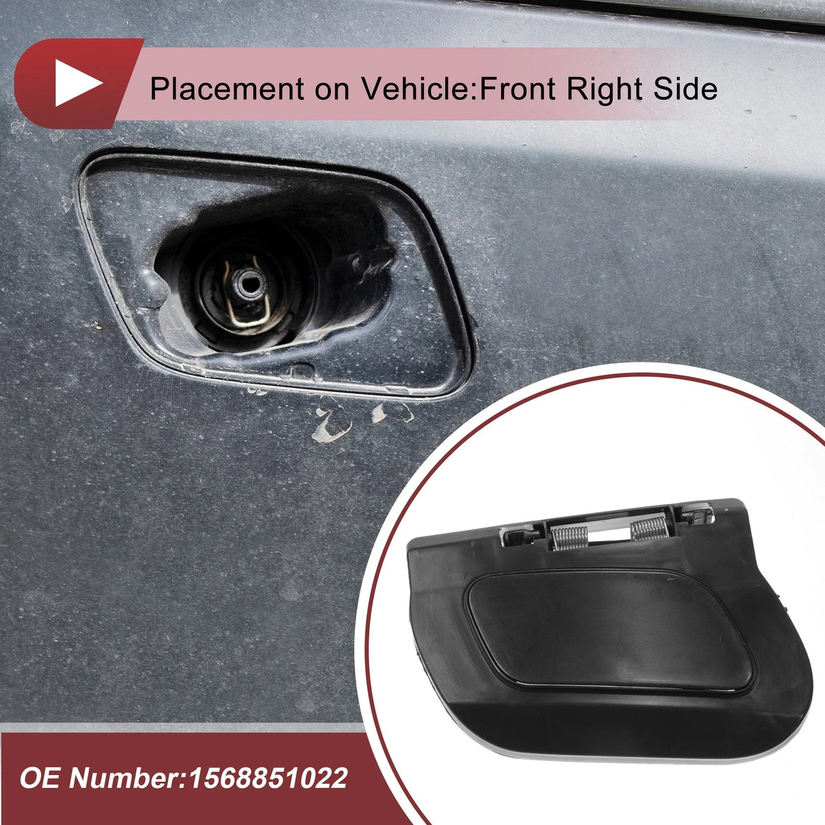 Front Right Washer Nozzle Cover Cap for Mercedes-Benz GLA45 AMG (2015–2019)