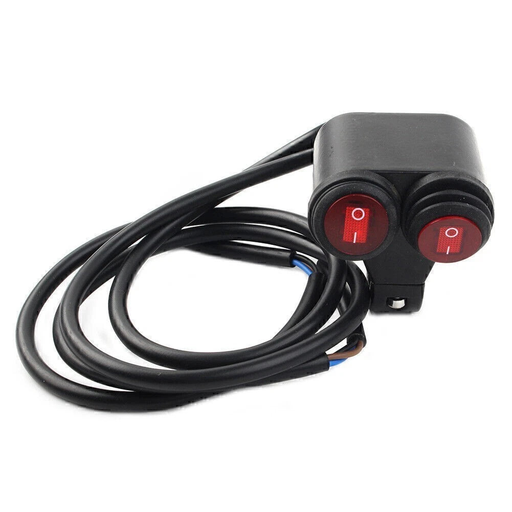 7/8'' 22mm Motorcycle Handlebar Fog Spot Light Switch with Red Button