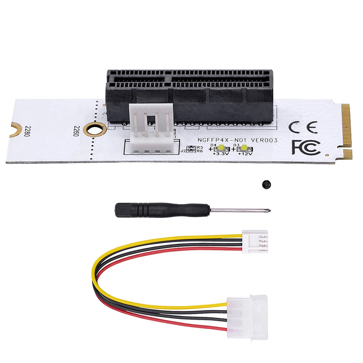 M.2 NGFF M Key to PCIe 4X Adapter for PC (1X 4X Slot)