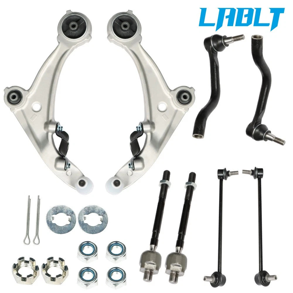 8pcs Front Control Arms Kit & Tie Rods for Nissan Altima (2007–2012)