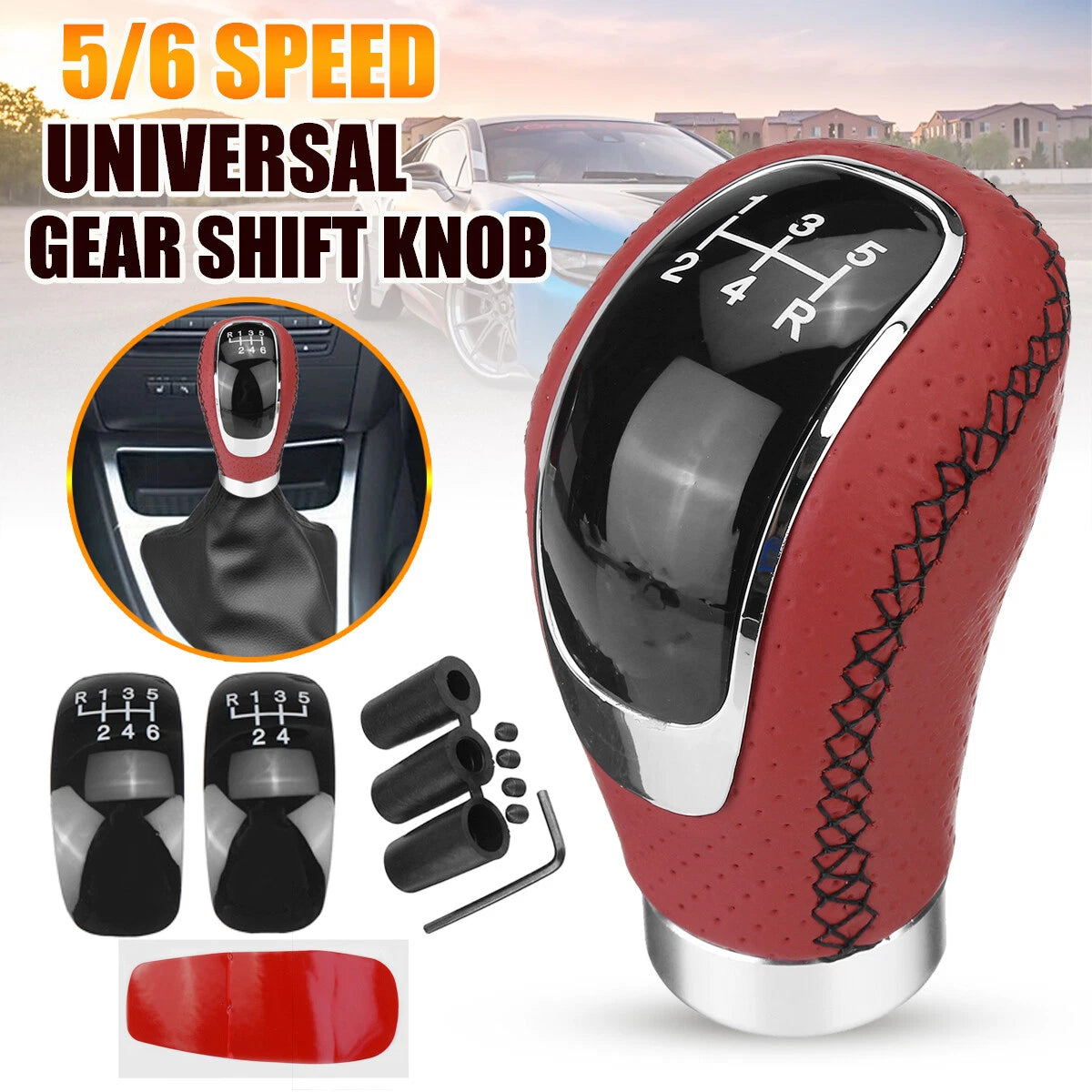 5/6 Speed Manual Gear Shift Knob for Universal Vehicles (Universal)