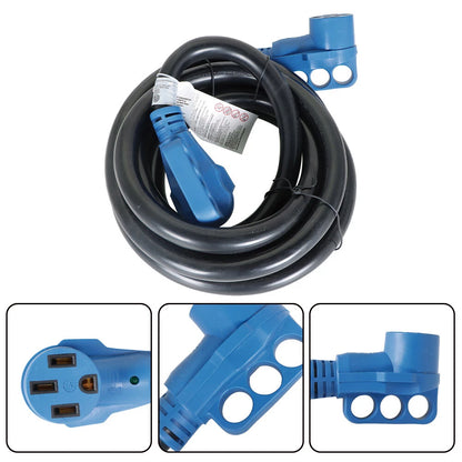 15 Feet 50 Amp RV Power Extension Cord with LED Indicator 14-50P/14-50R