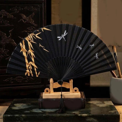 Retro Chinese Folding Fan for Handheld Cooling (22x5x5cm)