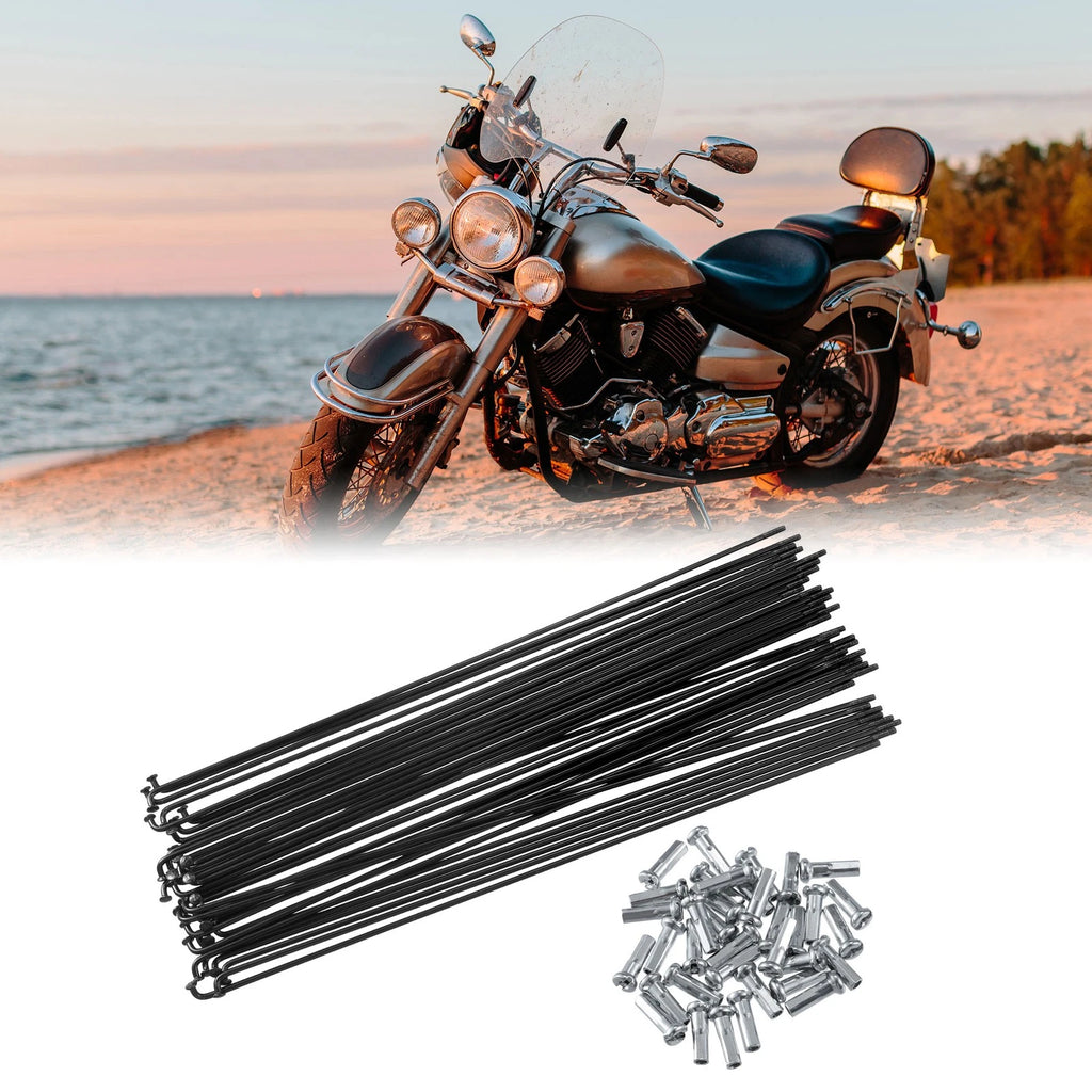 36 Pcs Bicycle Spokes 14G 222mm with Nipples for Most Bikes (222mm)