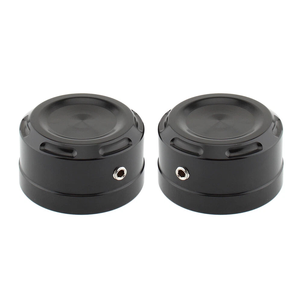 1 Pair Black Rear Axle Bolt Nut Cap Cover for Harley Softail (2018–2023)