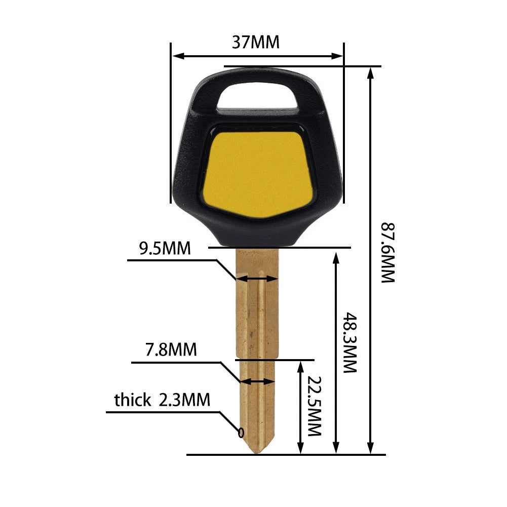 Blank with Uncut Blade for Honda Gold Wing GL1800 (2001–2012)