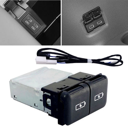 1PC Quick Charge Dual Type-C Car Charger for Toyota