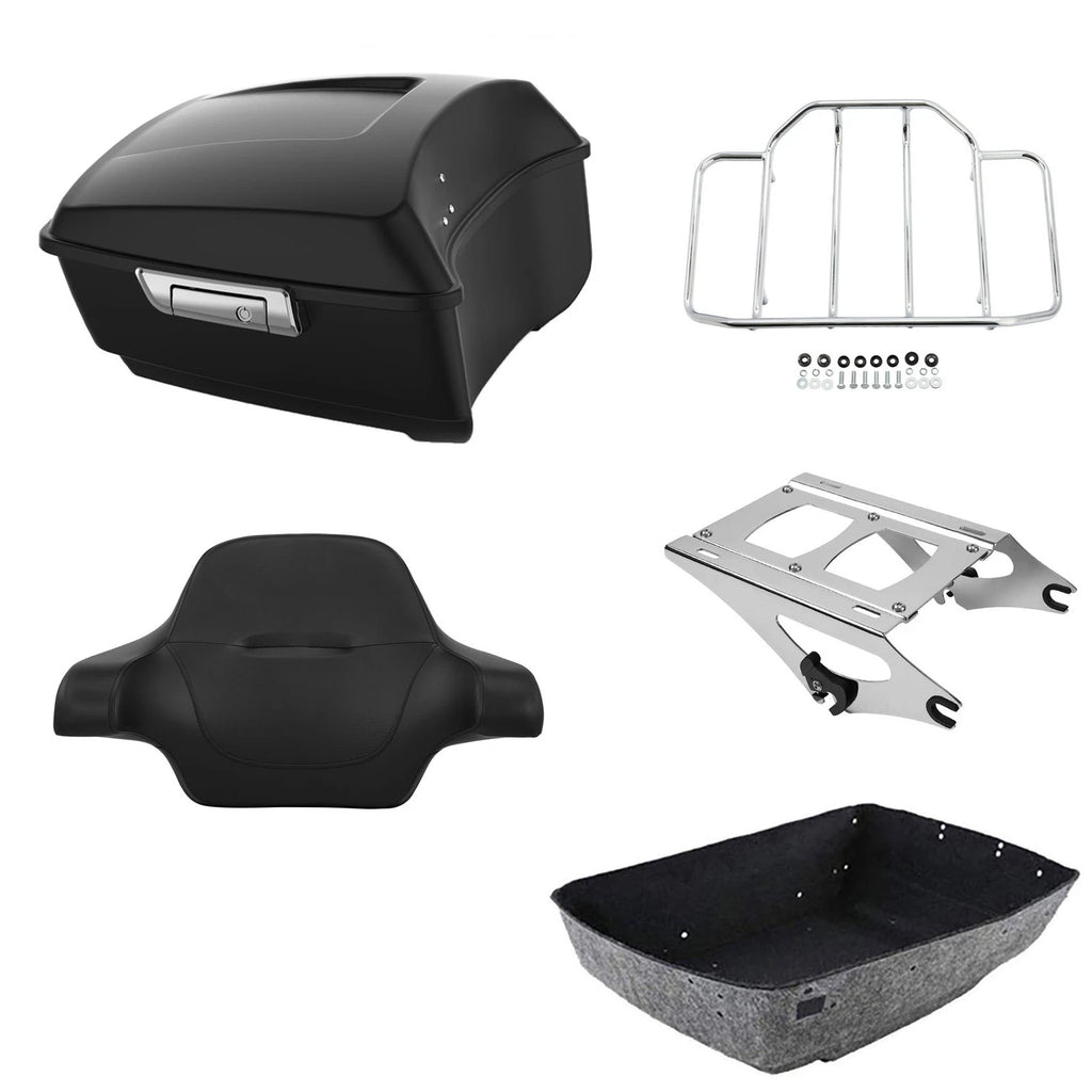 Matte Black Luggage Rack for Harley Touring (2014–2026)