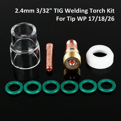 10PC Gas Lens #12 Cup for WP-17/18/26 Tig Welding Torch (2.4mm, 3/32)
