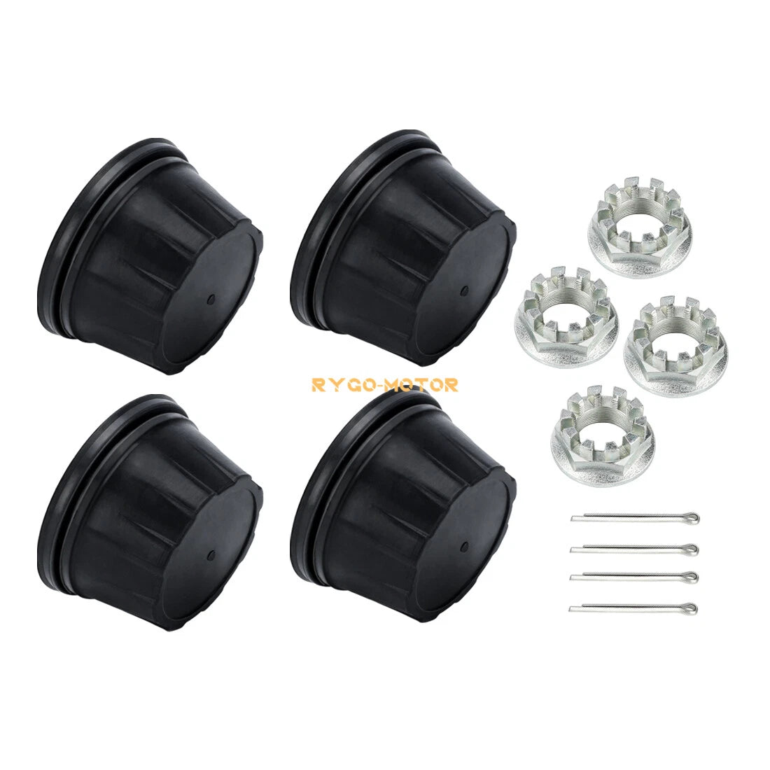 Set of 4 Wheel Center Caps with Nut Kit for Honda Rancher Foreman Rubicon (44732-HC4-000)