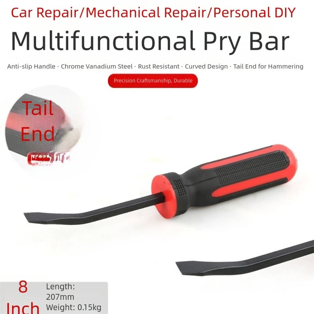 8 Inch Flat Pry Bar for Tire Repair (Ergonomic Handle, Anti Rust)