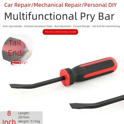 8 Inch Flat Pry Bar for Tire Repair (Ergonomic Handle, Anti Rust)
