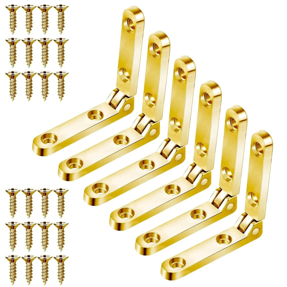 6Pcs Small Hinges with Screws for Jewelry Boxes