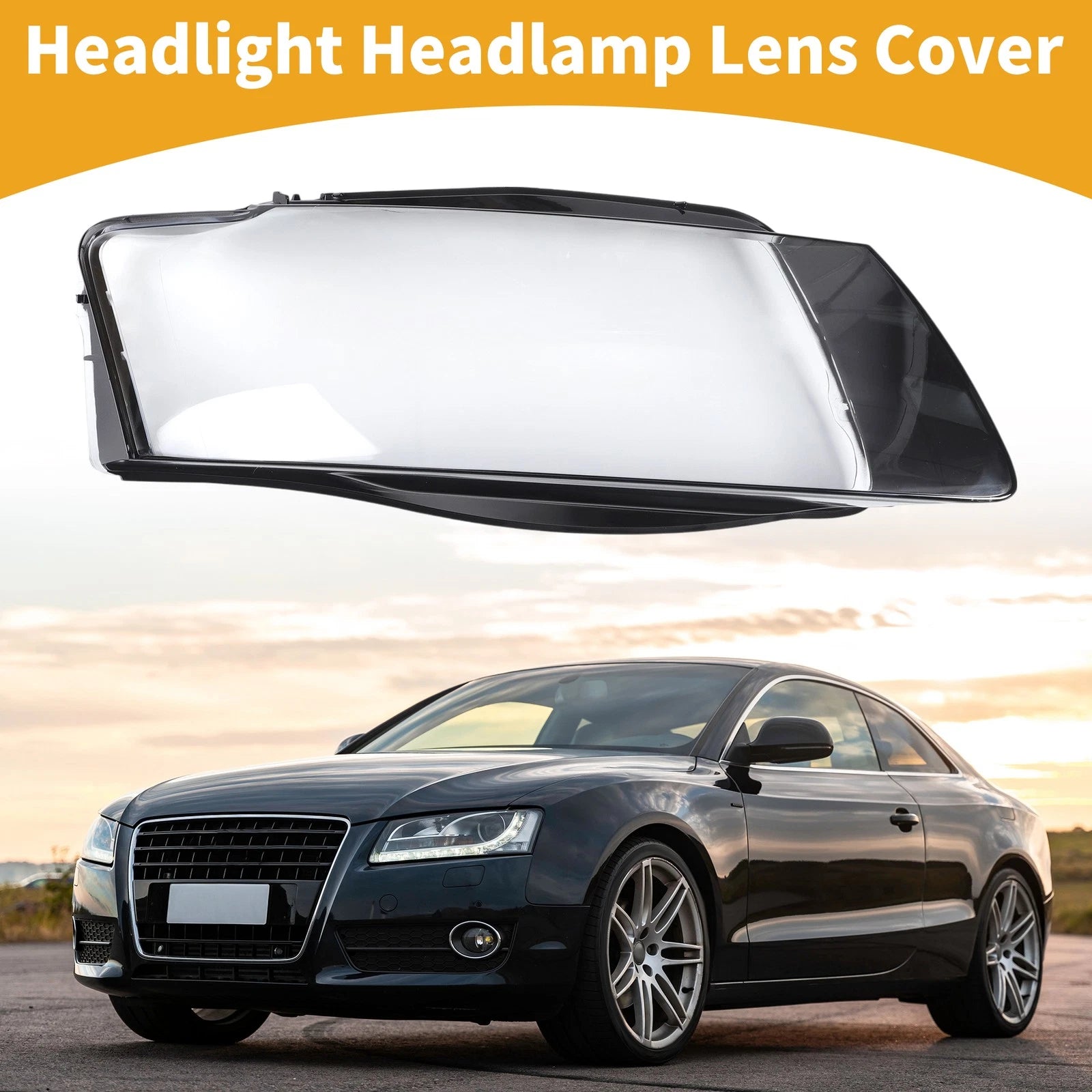 Front Right Headlight Lens Cover Replacement for Audi A5 (2008–2012)